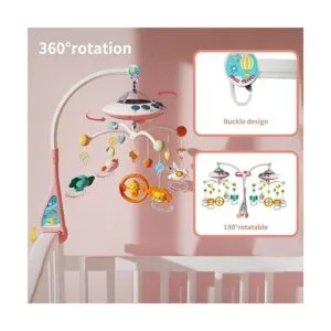 Eners Cuna móvil con música y luces móvil para cuna con_2