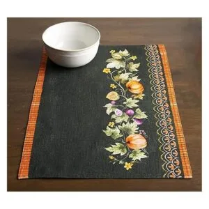 Maison d Hermine Pumpkin Garden Juego de 4 manteles_5