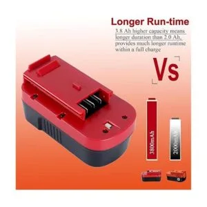 Lasica Paquete de 2 baterías NiCad de 3800 mAh y 18 V de_4