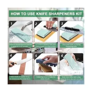 Kit de piedra de afilar cuchillos juego de afilado de_3