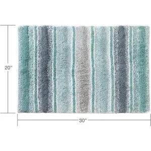 SKL Home Alfombra a rayas de agua 20 x 30 pulgadas verde_4