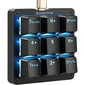Koolertron Teclado mecánico macro de una mano teclado_1
