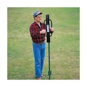 MTB Poste de valla con asa 12 libras de hierro negro_6