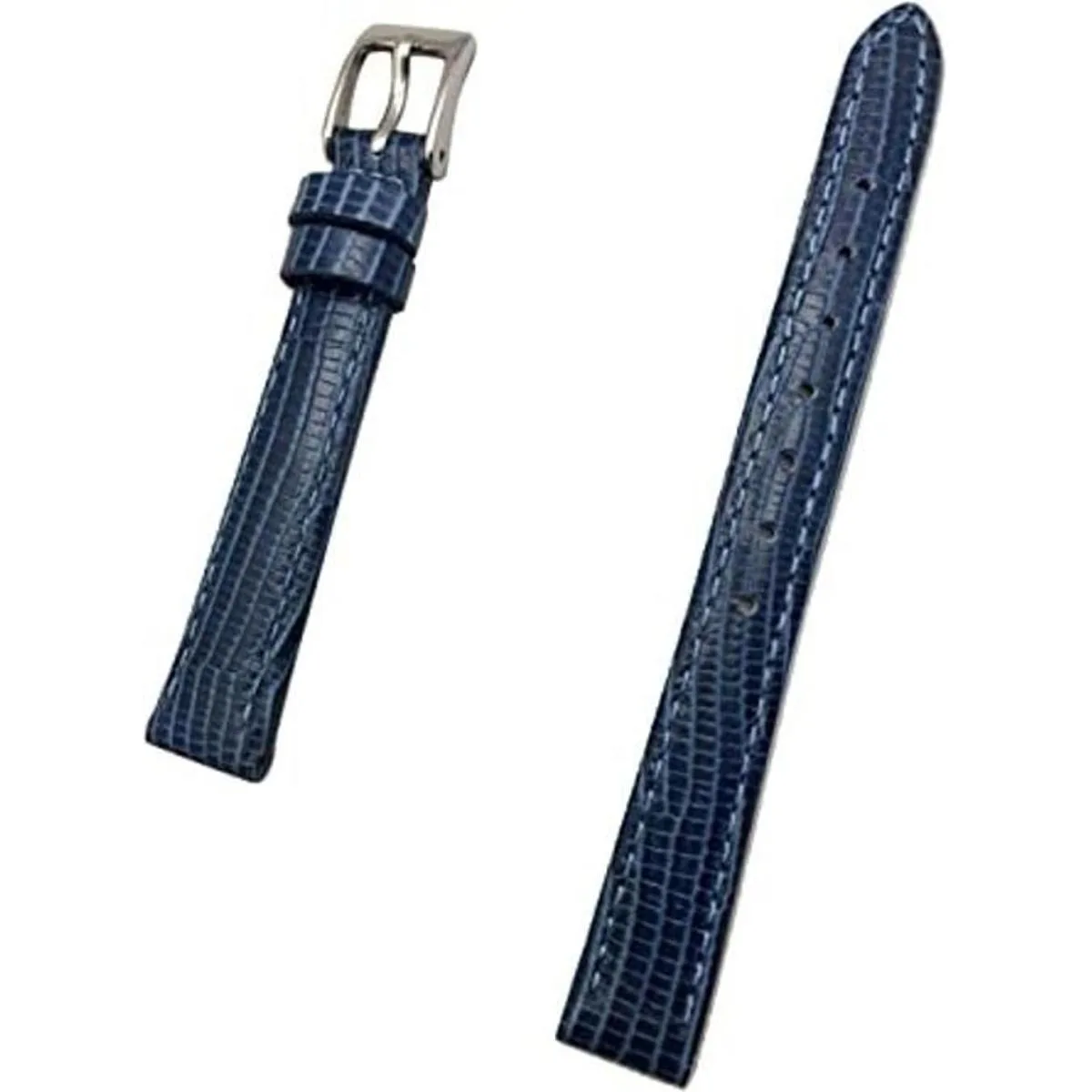 Correa de reloj de cuero genuino azul de 0.57 pulgadas_1