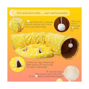 BWOGUE Cama de túnel de conejo 2 en 1 tubos de túnel de_3