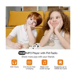 RUIZU Reproductor de MP3 de 16 GB para niños lindo_6