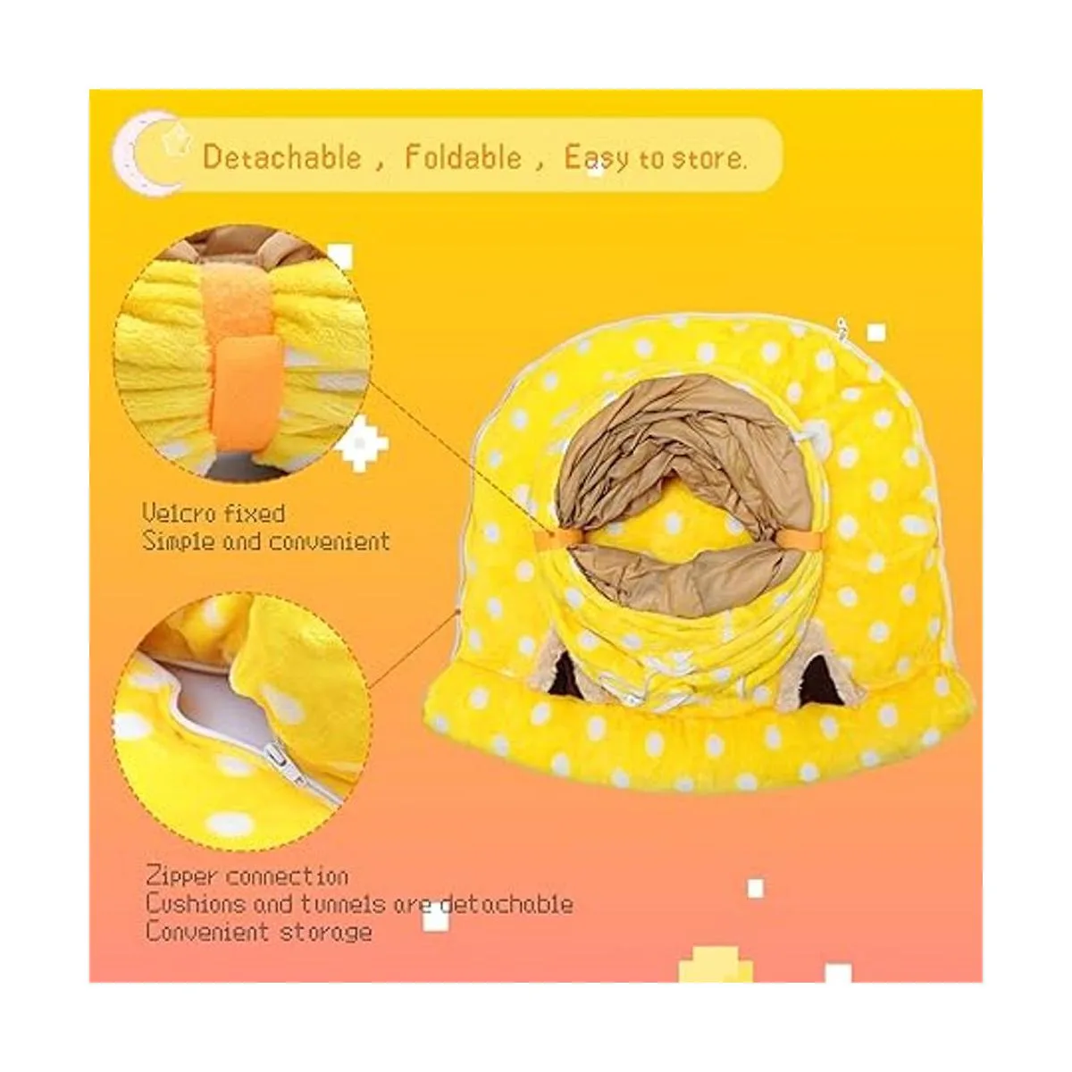 BWOGUE Cama de túnel de conejo 2 en 1 tubos de túnel de_4