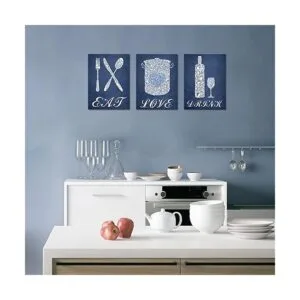 sechars 3 piezas de arte de pared de cocina letrero_4