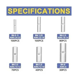 Kit de 420 conectores a tope no aislados calibre 248_2