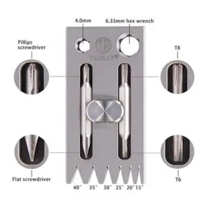 TACRAY Calibre biselado de titanio para cuchillo y hacha_3