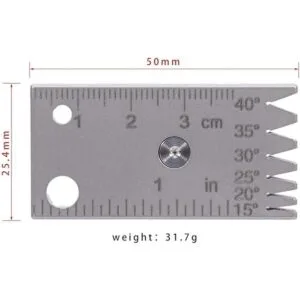 TACRAY Calibre biselado de titanio para cuchillo y hacha_4