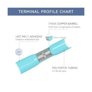 HKS 500 conectores termocontraíble azul 1614 AWG_2