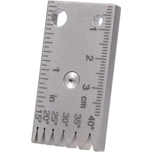 TACRAY Calibre biselado de titanio para cuchillo y hacha_1