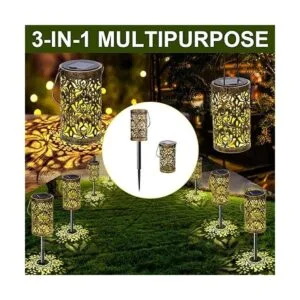 Luces solares para exteriores jardín paquete de 4 luces_2