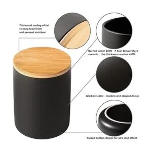 Recipientes de cocina con tapas de bambú juego de 3_3