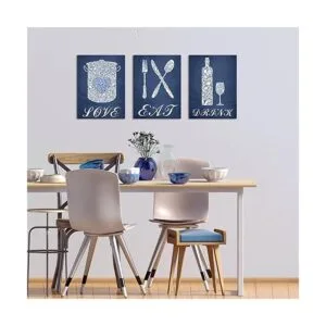 sechars 3 piezas de arte de pared de cocina letrero_3