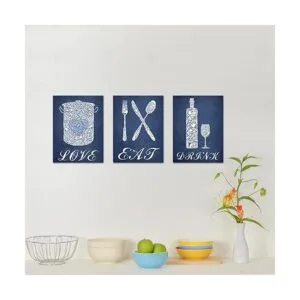 sechars 3 piezas de arte de pared de cocina letrero_5