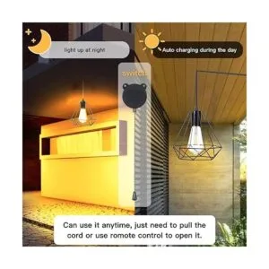 YUMAMEI Luces colgantes solares luz solar con cable de_2