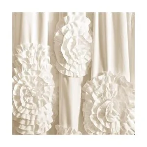 Lush Decor cortina de regadera Serena Poliéster Ivory_5
