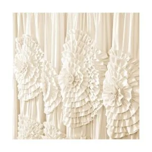 Lush Decor cortina de regadera Serena Poliéster Ivory_4