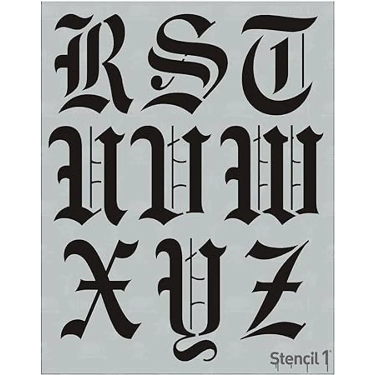 Alfabeto y números inglés antiguo de 3 pulgadas alfabeto_4