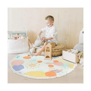 NECHEGI 4ft 3ft 2ft Round Rug for Bedroom Soft Area Rug_2