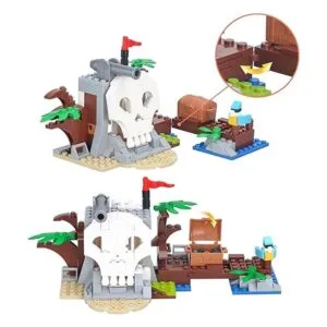 Finebely Juego de construcción de barcos piratas 3en 1 con_4