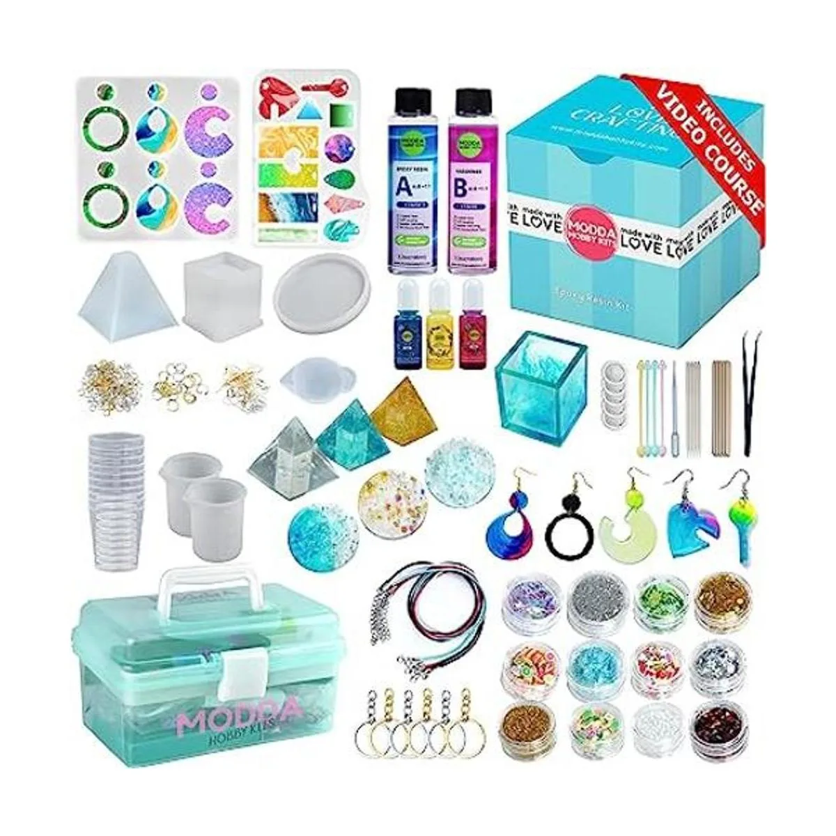MODDA Kit de resina epoxi con curso de video incluye_1