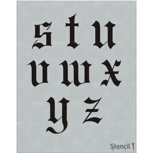 Alfabeto y números inglés antiguo de 3 pulgadas alfabeto_7