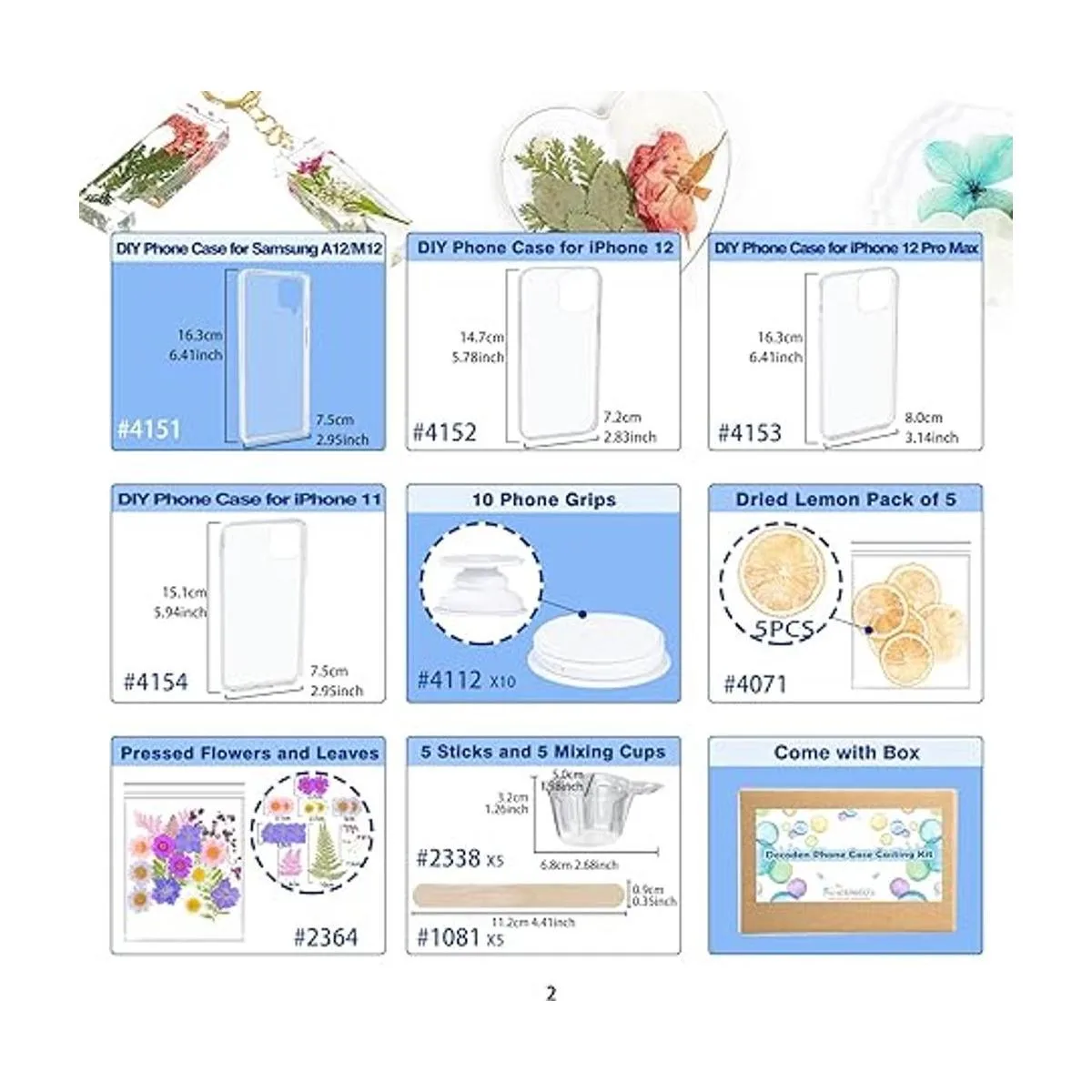 FUNSHOWCASE Decoden Juego de 36 fundas para teléfono de_3