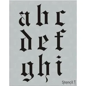 Alfabeto y números inglés antiguo de 3 pulgadas alfabeto_5