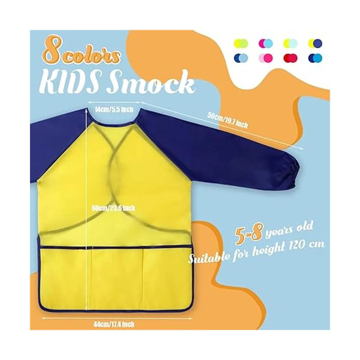 18 delantales de pintura impermeables para niños pequeños_3