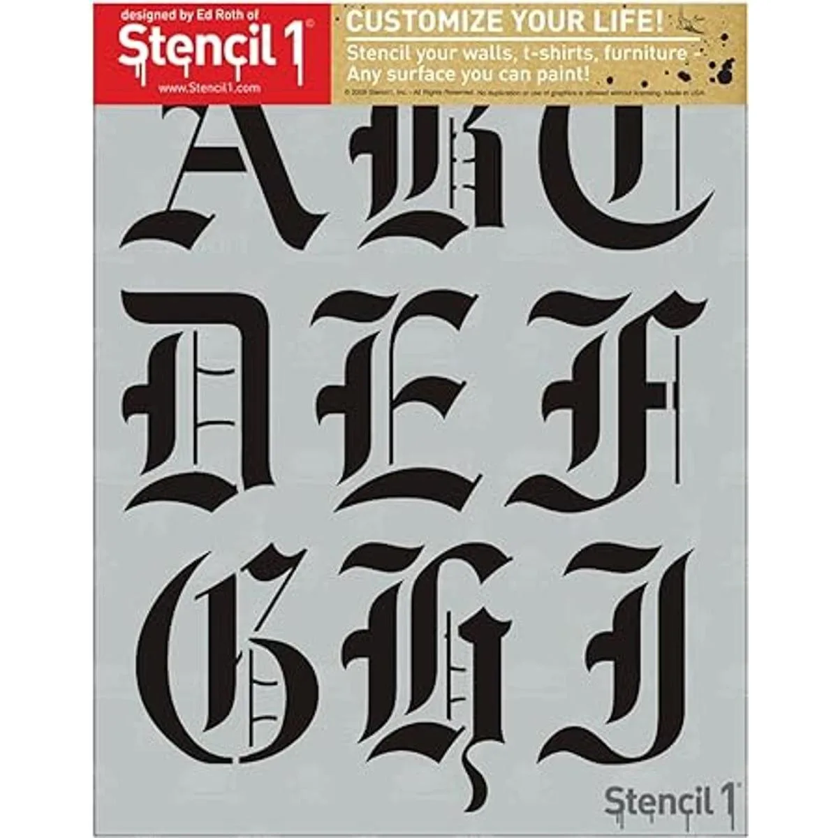 Alfabeto y números inglés antiguo de 3 pulgadas alfabeto_2