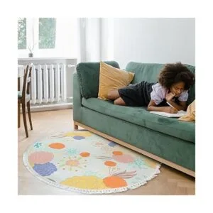 NECHEGI 4ft 3ft 2ft Round Rug for Bedroom Soft Area Rug_7