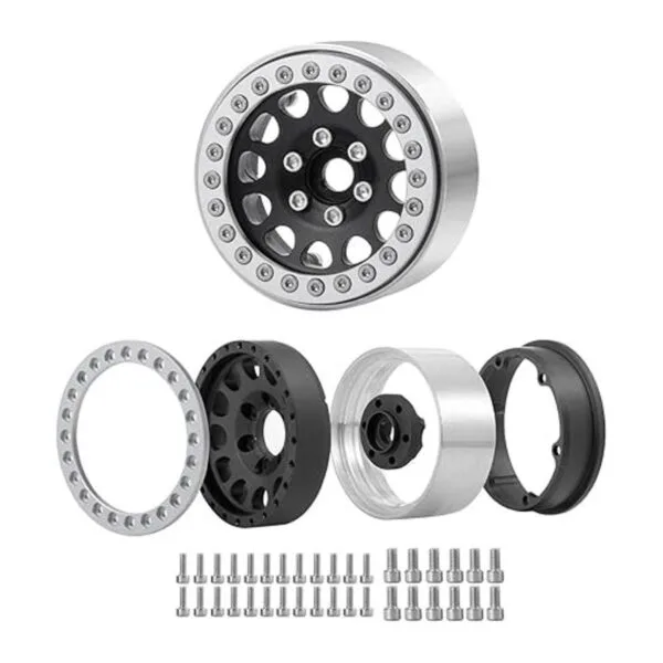 RCLIONS 4 llantas Beadlock de aleación de aluminio de 1.9_3