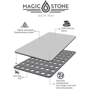 Tapete de baño de piedra marfil tapete de ducha de tierra_6