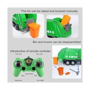 Camión de basura RC 2.4G con luces control remoto de 6_5