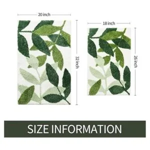 Gibelle Green Juego de 2 alfombras de baño_2