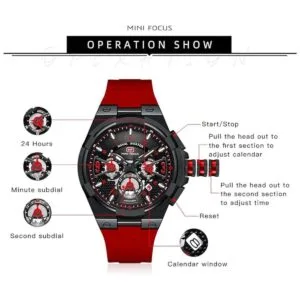 Mini Focus Reloj de pulsera casual hueco único_5