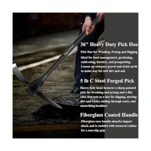 glorousamc Púa Adze forjada deshierbe Mattock Hoe Pick_6