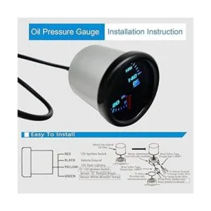 Medidor de presión de aceite de 7 colores 0140 PSI_5