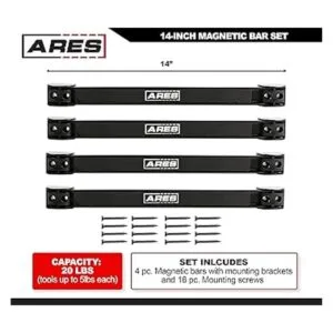 ARES 62038Juego de 4 barras magnéticas de 14.0 in_2
