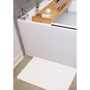 Tapete de baño de piedra marfil tapete de ducha de tierra_2