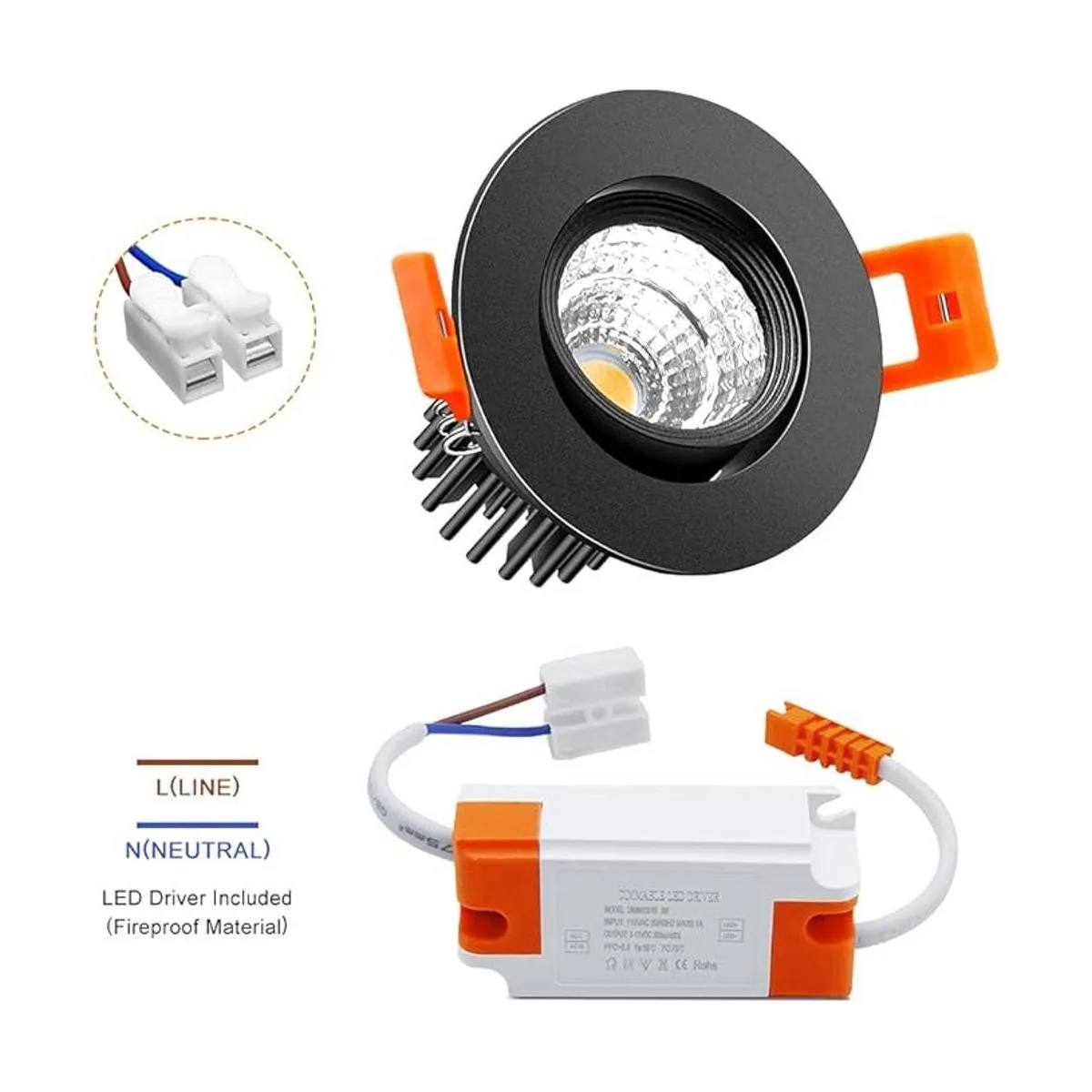 Lámpara de techo empotrada LED de 2 pulgadas luz LED_3