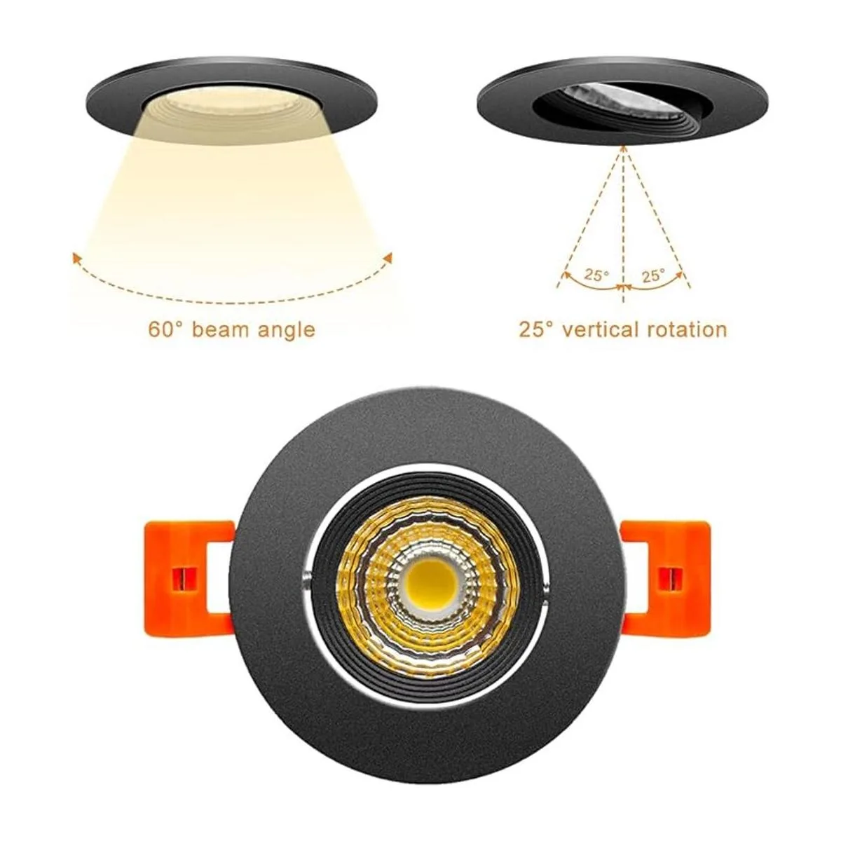 Lámpara de techo empotrada LED de 2 pulgadas luz LED_4