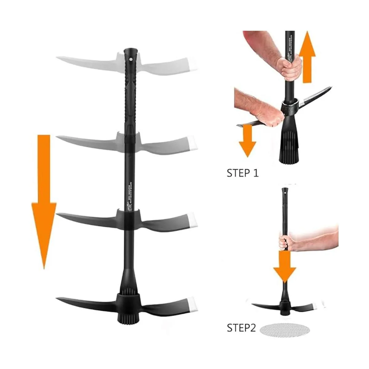 glorousamc Púa Adze forjada deshierbe Mattock Hoe Pick_4