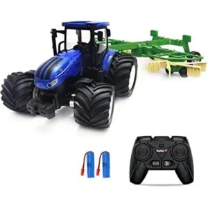 Tractor de granja de camión RC con 2 baterías recargables_1