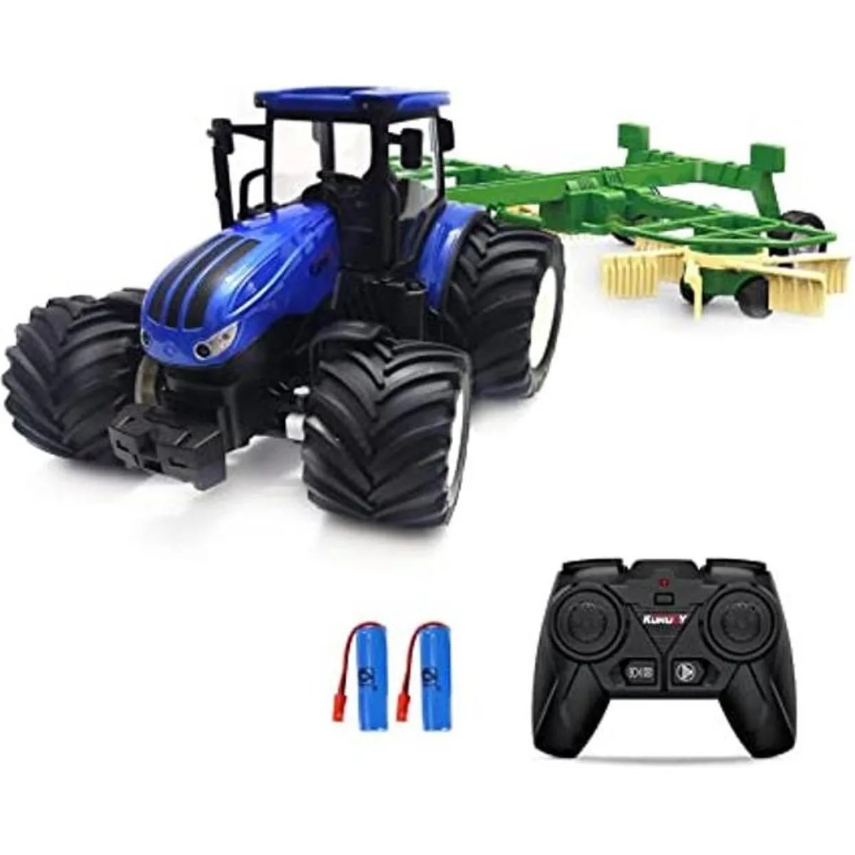 Tractor de granja de camión RC con 2 baterías recargables_1
