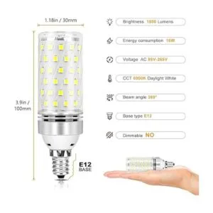 Bombillas LED E12 paquete de 12 unidades luz diurna de_2
