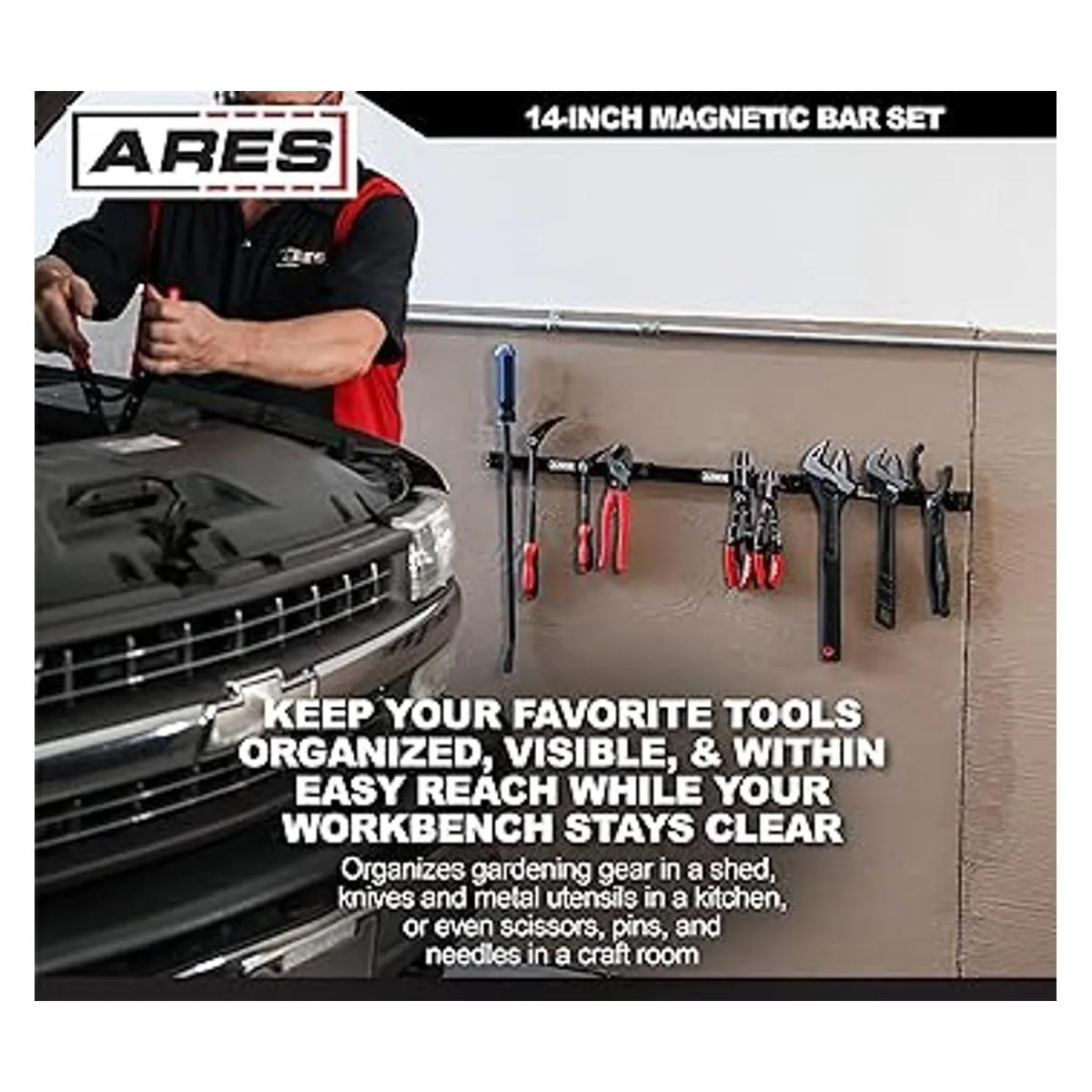 ARES 62038Juego de 4 barras magnéticas de 14.0 in_4
